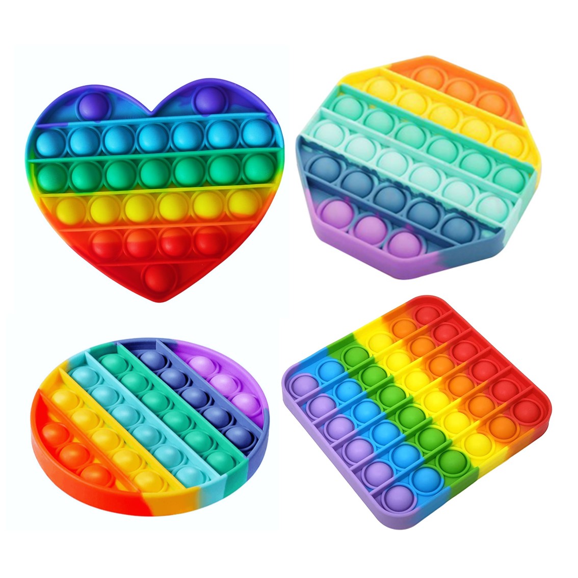 Pop It Fidget Toy - Rainbow Color 